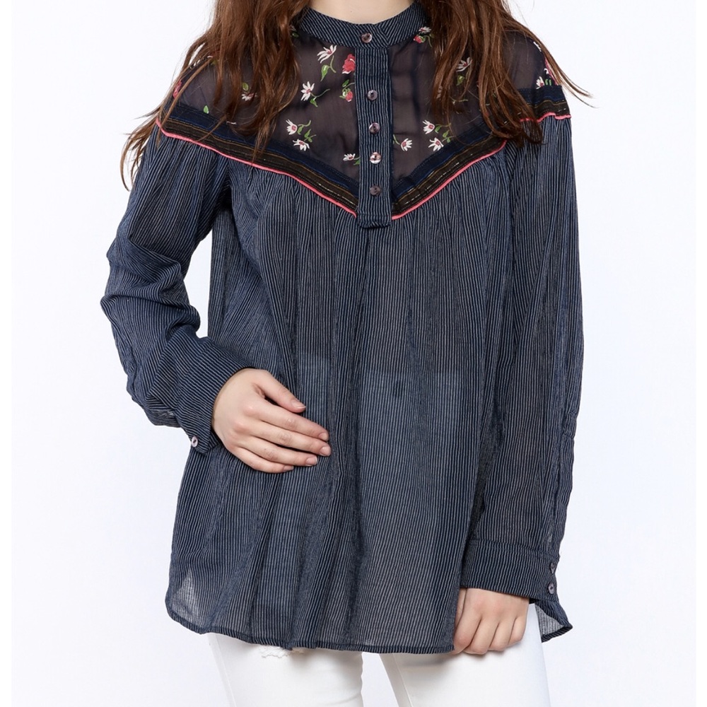 Free People Navy Tunic
